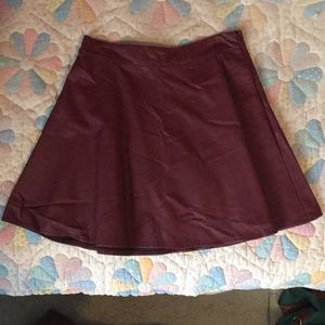 Faux leather skater skirt